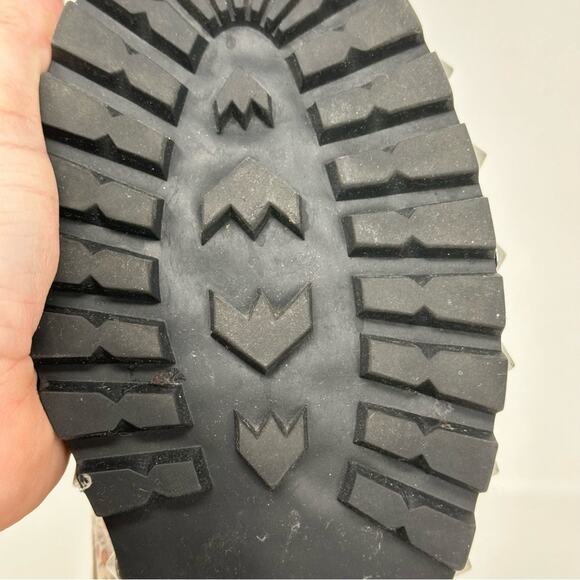 Schutz Andrea Lace Up Studded Floral Combat Boots - Picture 15 of 15